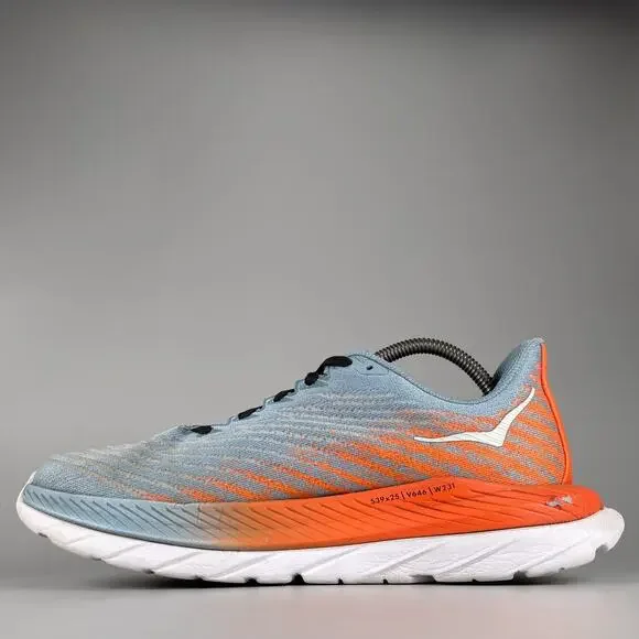 Hoka One One Mach 5 Men's Size 8.5 D Blue Orange Running Shoes Athletic Sneakers